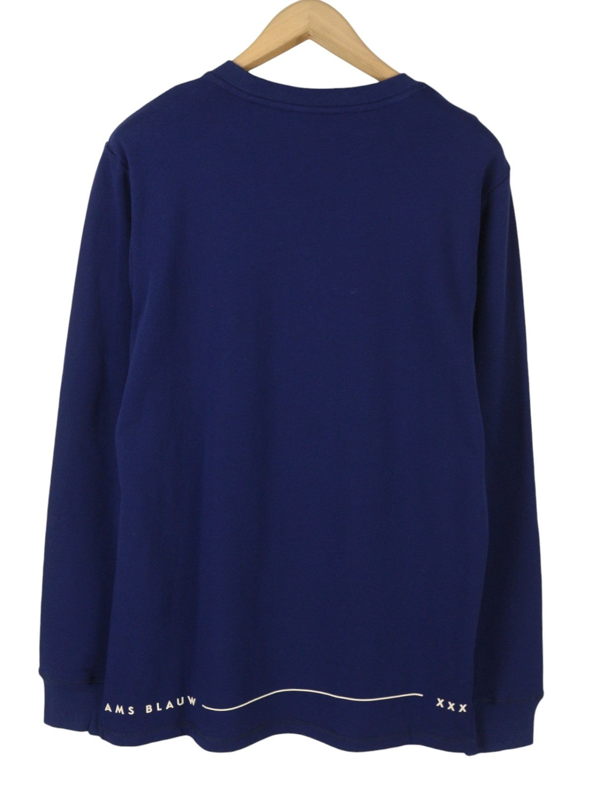 SCOTCH & SODA Men Sweatshirt L Dark Blue Patch Pocket Crew Neck Pull On