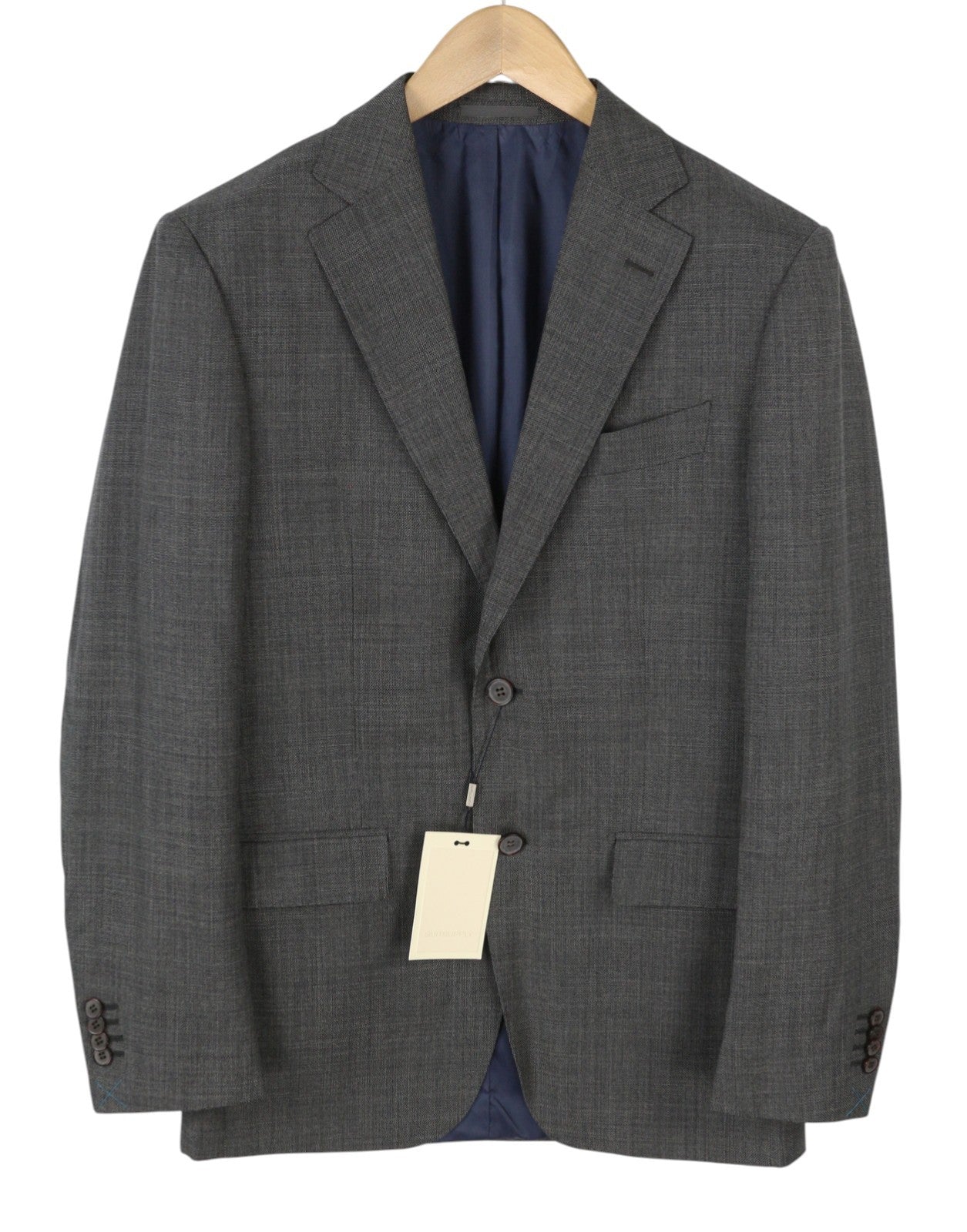 SUITSUPPLY Napoli Single Breasted Men Blazer UK38L Grey Wool Notch Lapel