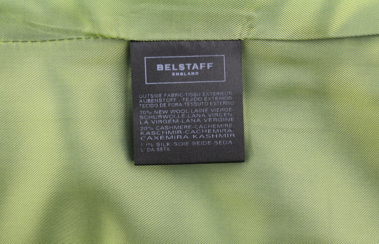BELSTAFF Men Coat L Black Wool Cashmere Button-Up Patch Pocket
