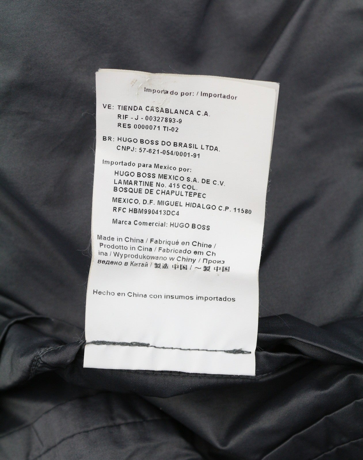 HUGO BOSS Orick Men Jacket EU50 L Grey Lightweight High Neck Full Zip