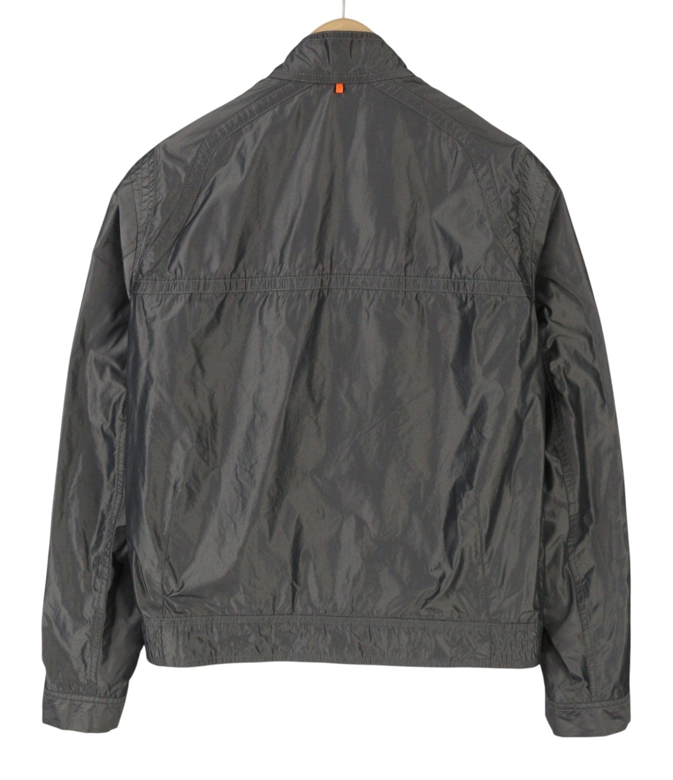 HUGO BOSS Orick Men Jacket EU50 L Grey Lightweight High Neck Full Zip
