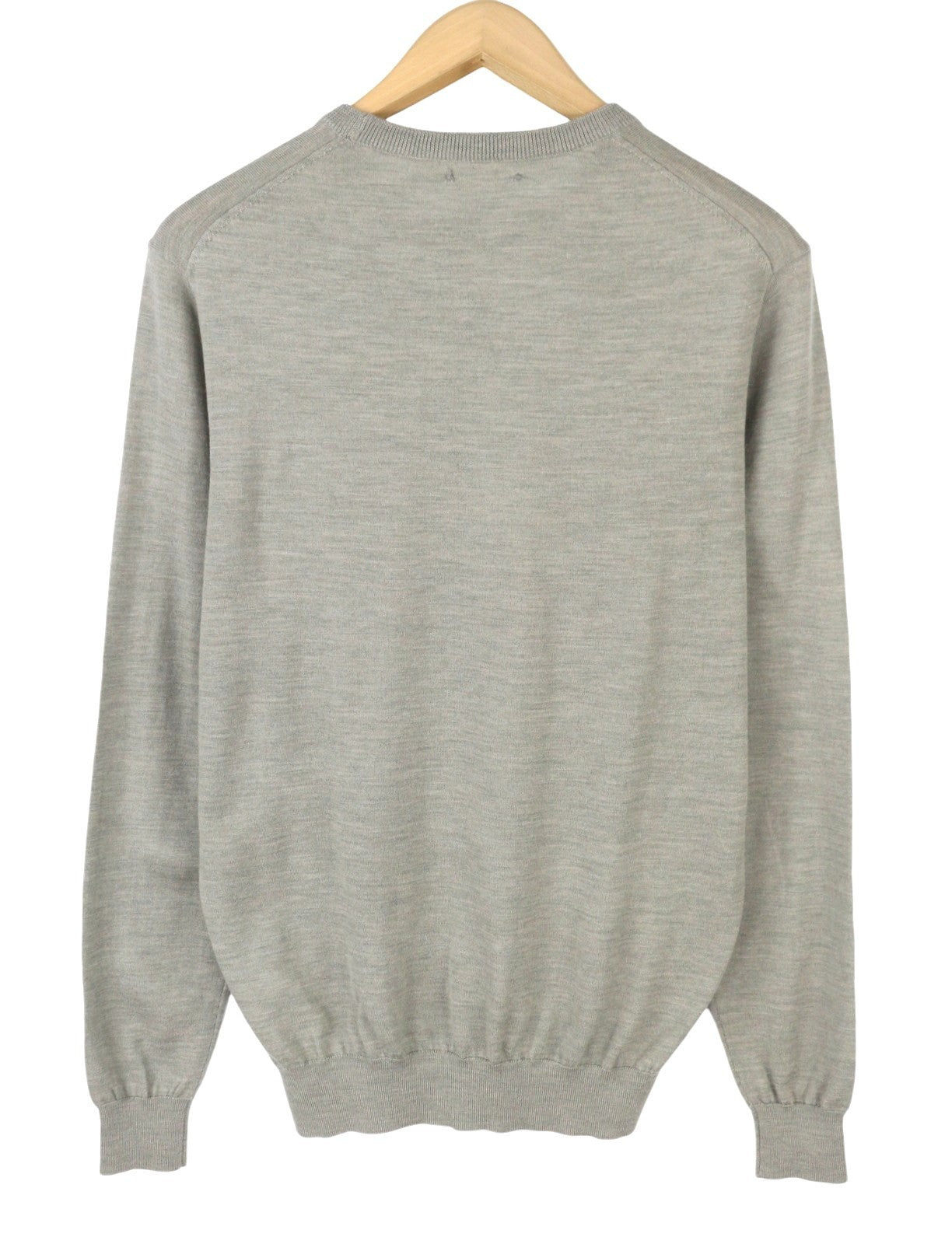 SUITSUPPLY Men Jumper M Grey Melange Merino Wool Crew Neck Pull On