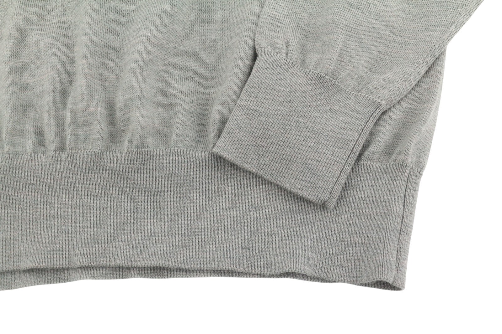 SUITSUPPLY Men Jumper M Grey Melange Merino Wool Crew Neck Pull On