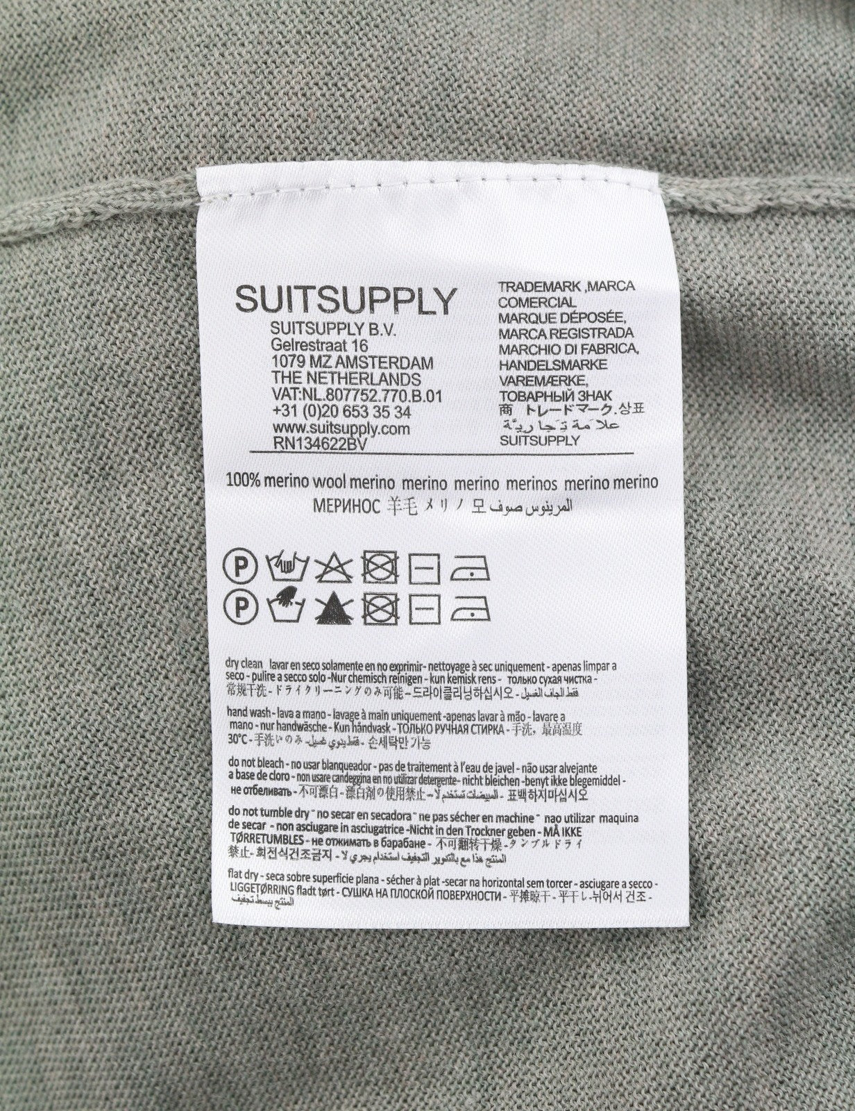 SUITSUPPLY Men Jumper M Grey Melange Merino Wool Crew Neck Pull On