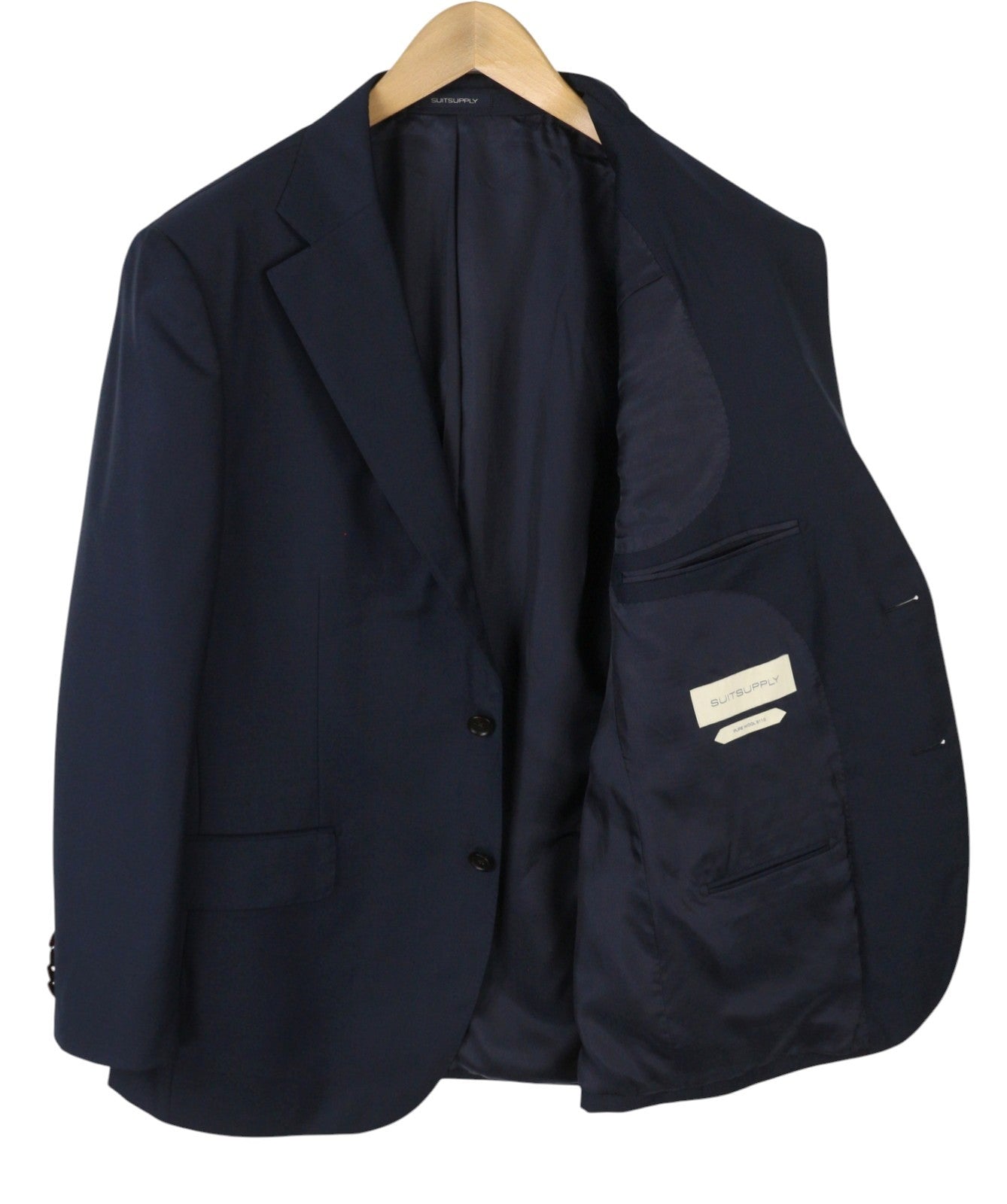 SUITSUPPLY Lazio Single Breasted Men Blazer UK46S Dark Blue Wool Lapel