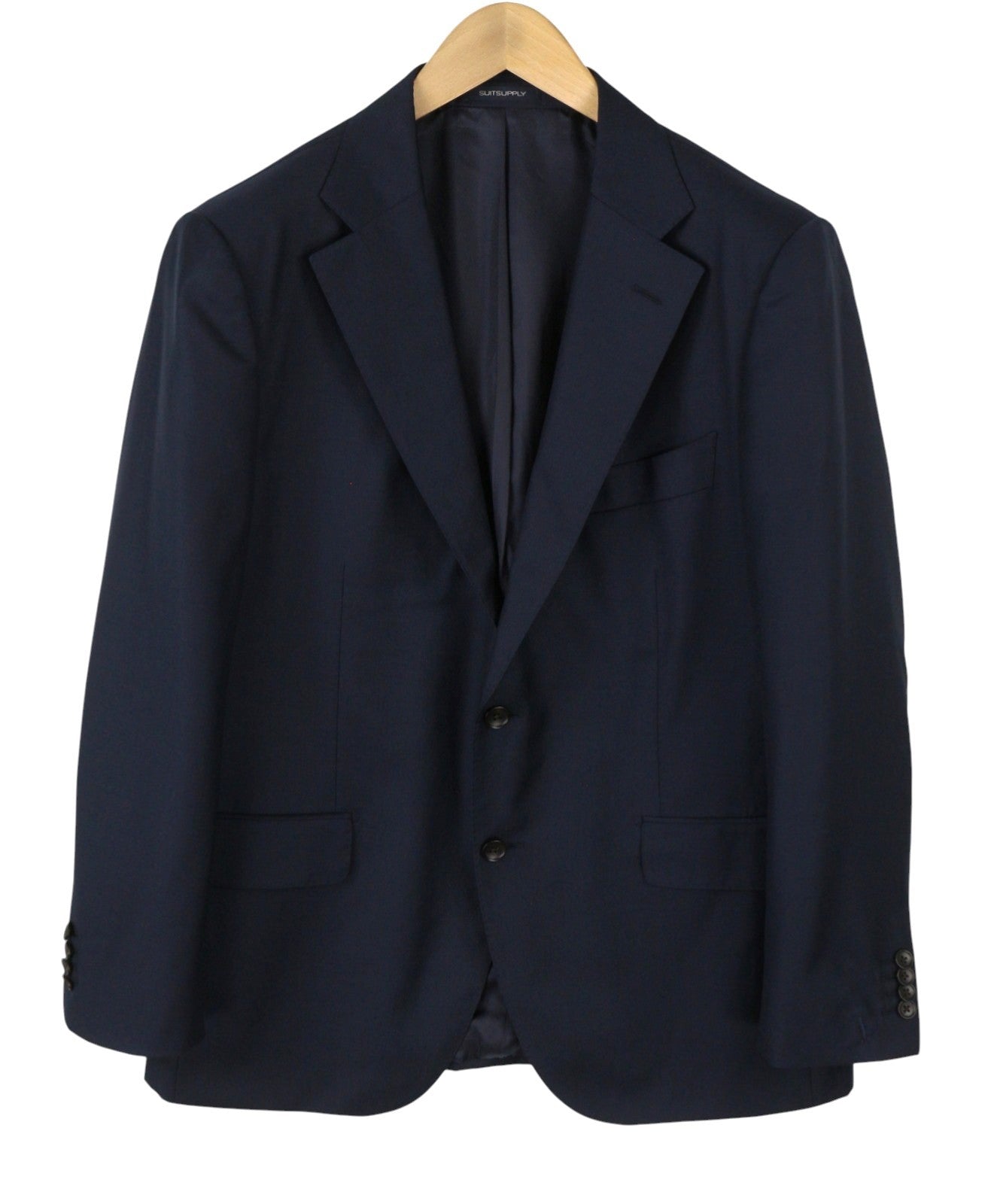 SUITSUPPLY Lazio Single Breasted Men Blazer UK46S Dark Blue Wool Lapel