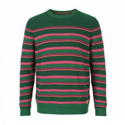 SCOTCH & SODA Men Jumper M Green Striped Crew Neck Knit Pull On