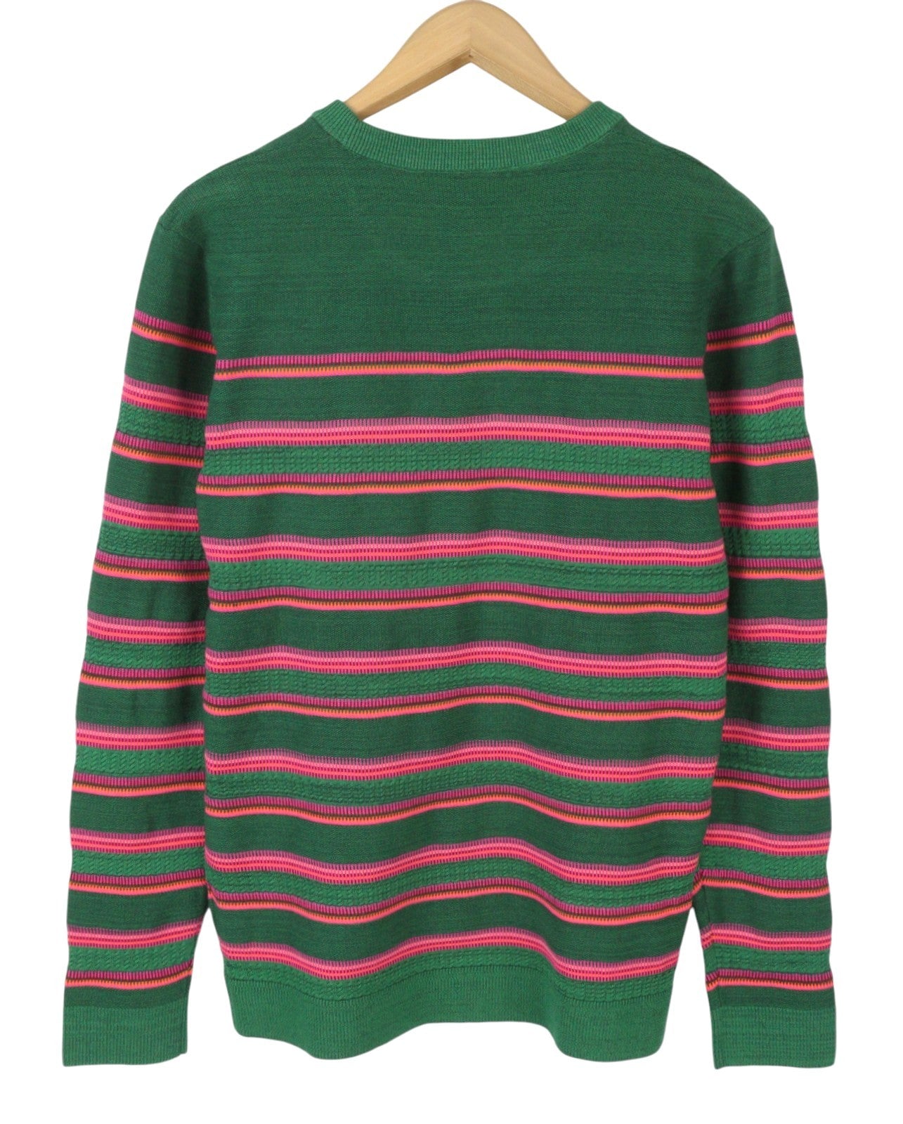 SCOTCH & SODA Men Jumper M Green Striped Crew Neck Knit Pull On