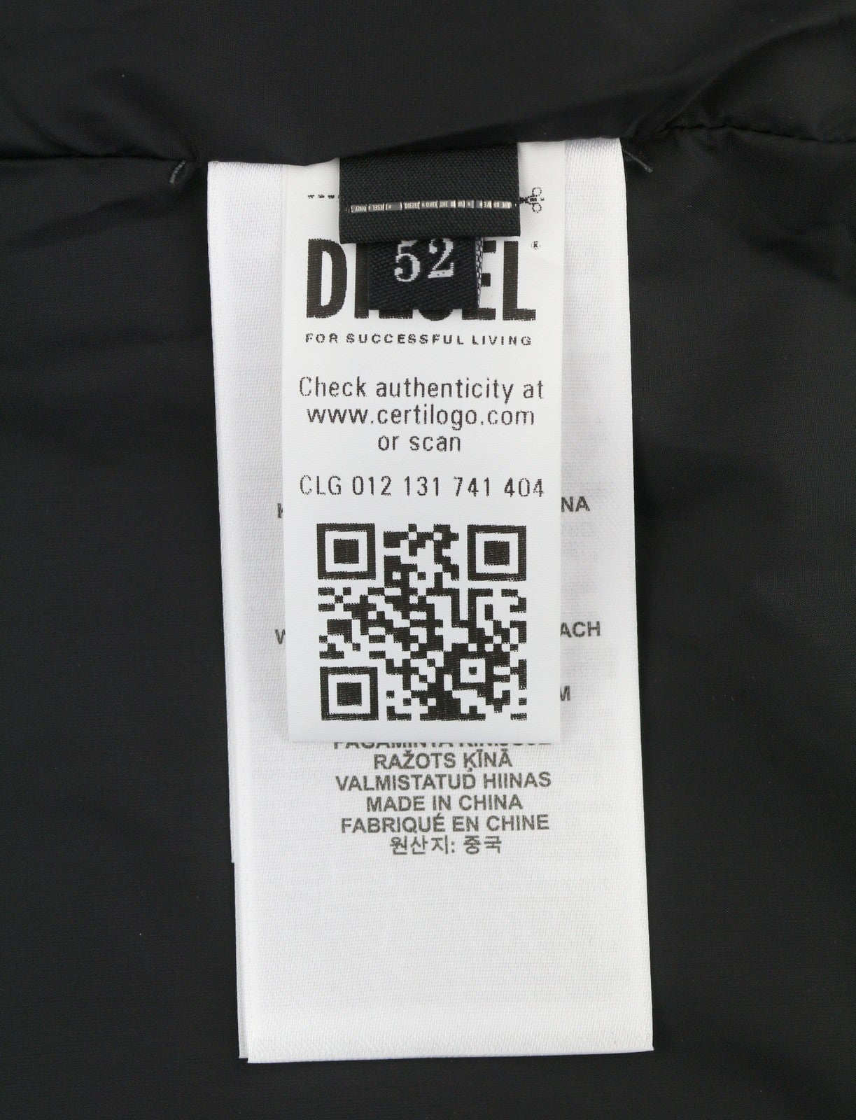 DIESEL J-Brick Men Jacket 52 Black Camo Print Windbreaker Lightweight RRP295