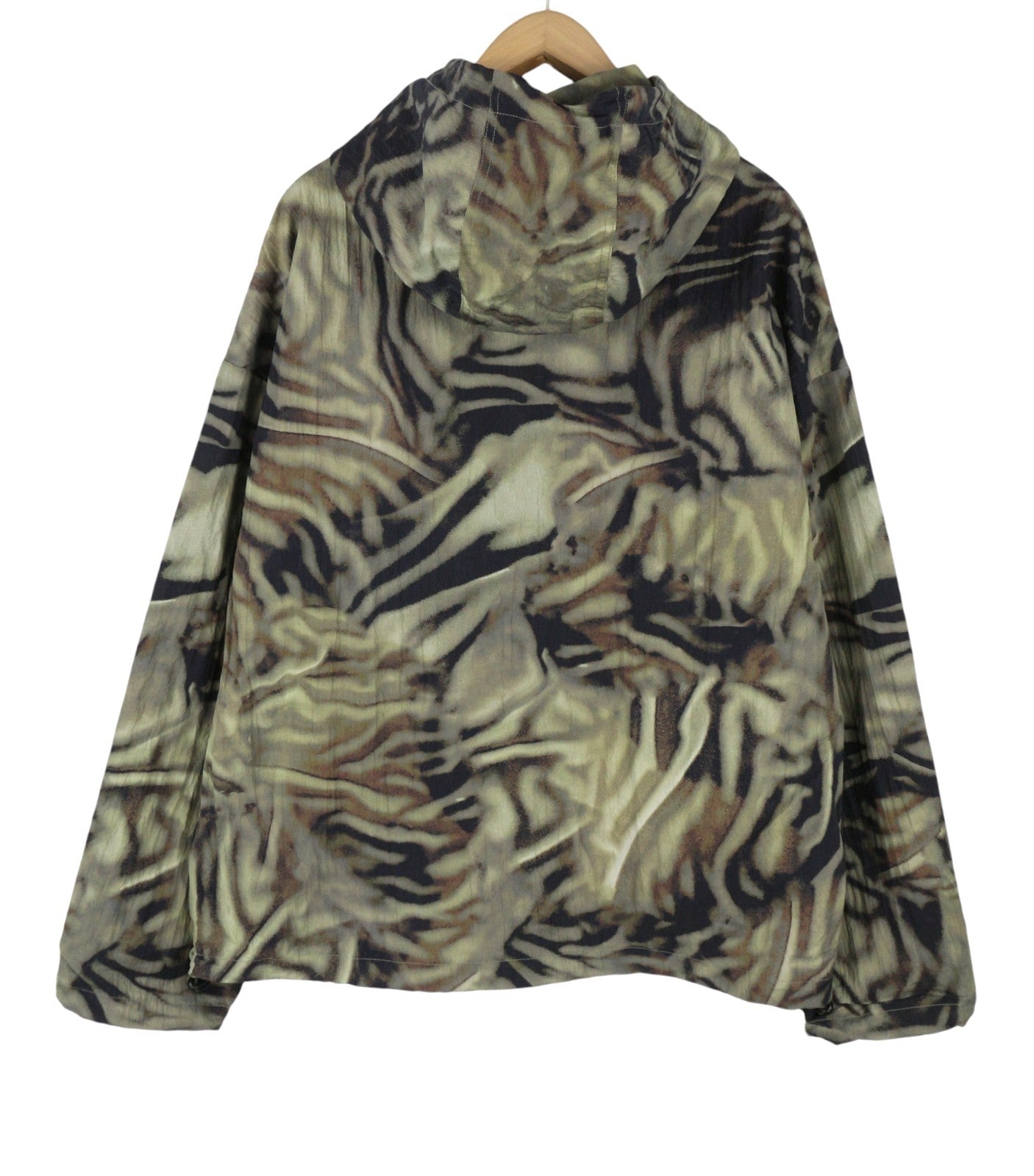 DIESEL J-Leopold-Zebra Men Jacket 54 Green Hooded Windbreaker Lightweight RRP275