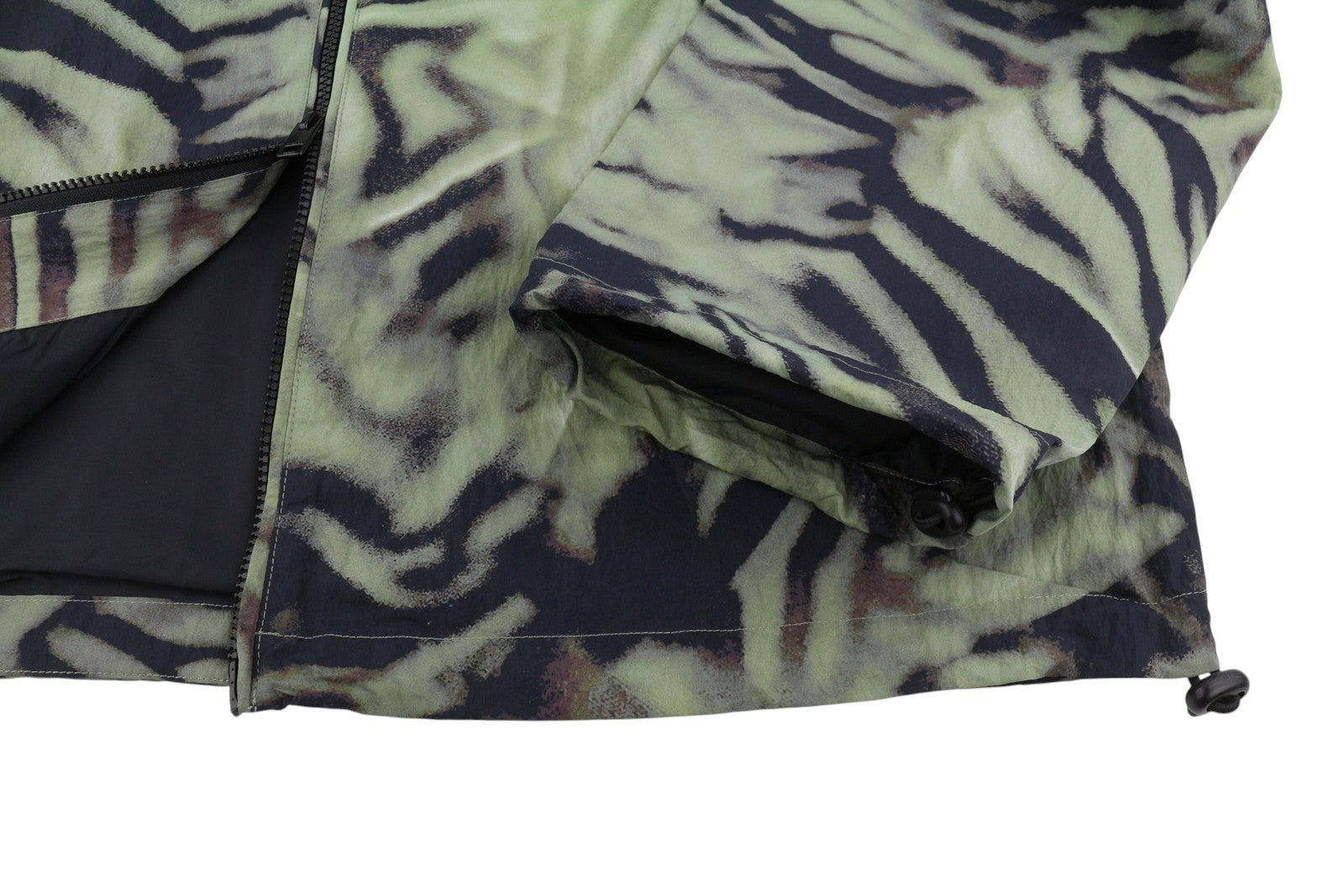 DIESEL J-Leopold-Zebra Men Jacket 56 Green Hooded Windbreaker Lightweight RRP275