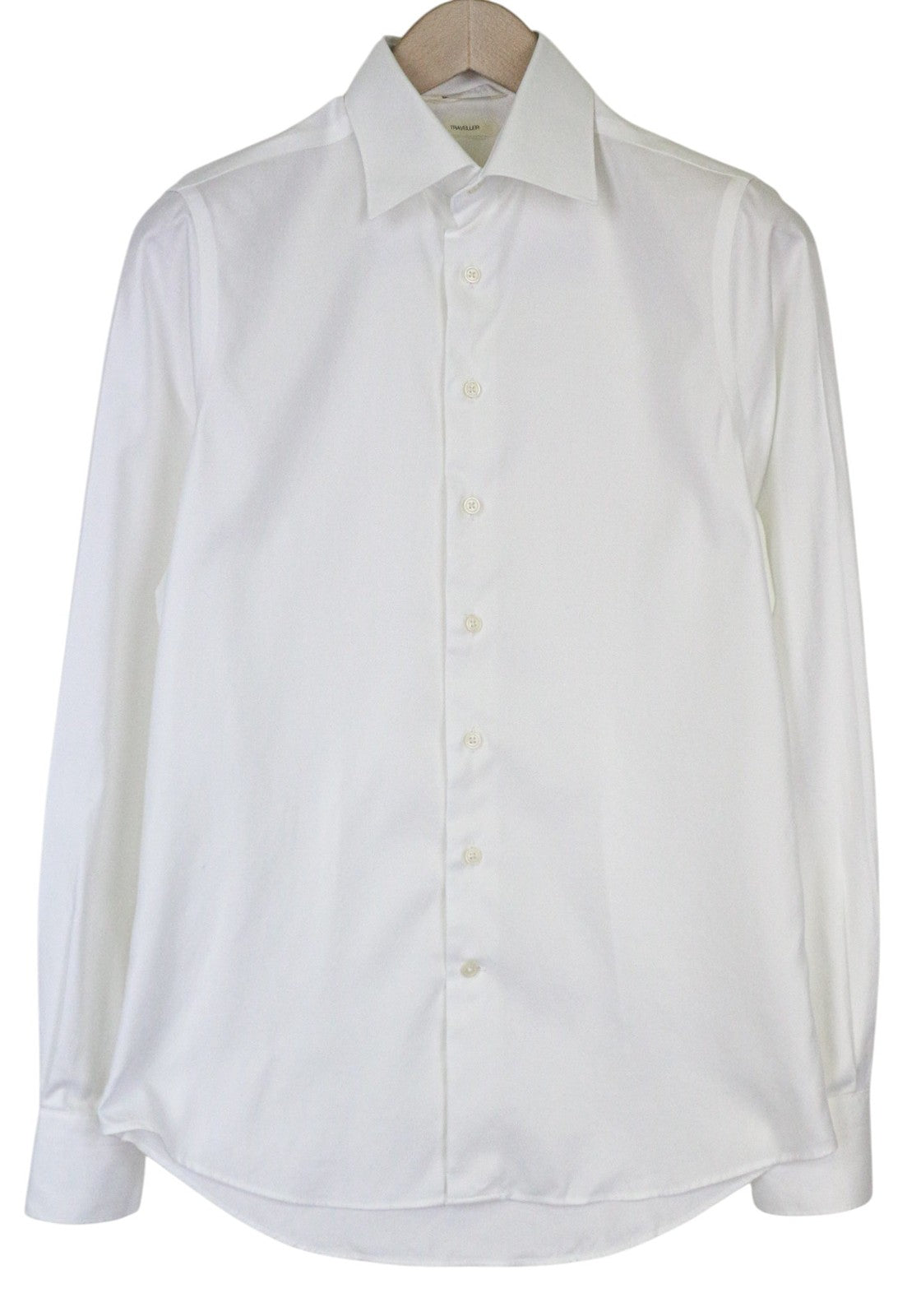 SUITSUPPLY Traveller Men Shirt 38/15 Extra Slim Classic White Pure Cotton Twill