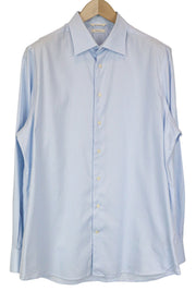 SUITSUPPLY Traveller Men Shirt 43/17 Slim Blue Pure Cotton