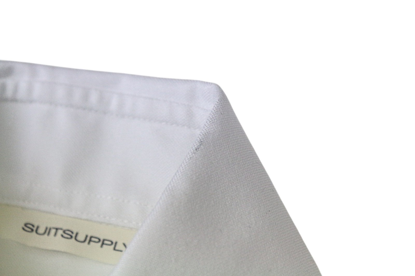 SUITSUPPLY Traveller Men Shirt 35 Extra Slim White Cotton Long Sleeved Classic