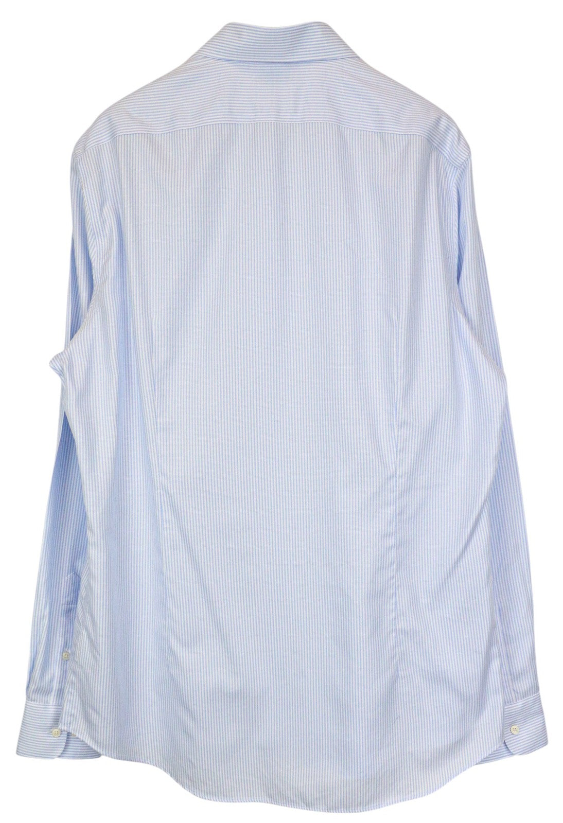SUITSUPPLY Men Shirt 45L/17 3/4L Extra Slim Fit Striped Pattern Blue Pure Cotton