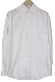 SUITSUPPLY Traveller Men Shirt 39/15 1/2 Slim White Pure Cotton Button-Up Formal