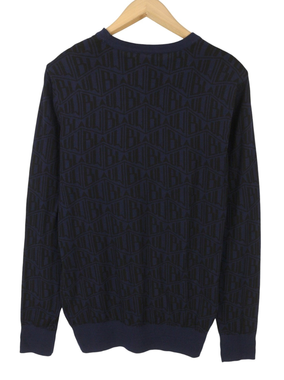 SCOTCH & SODA Men Jumper M Dark Blue Patterned Crew Neck Knit Pull On