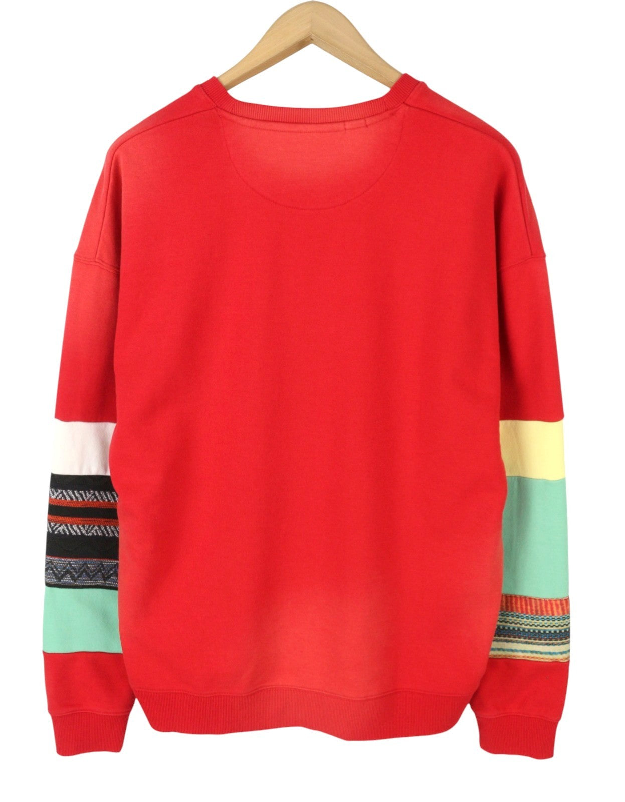 SCOTCH & SODA Men Sweatshirt L Red Applique Faded Oversized Pull On