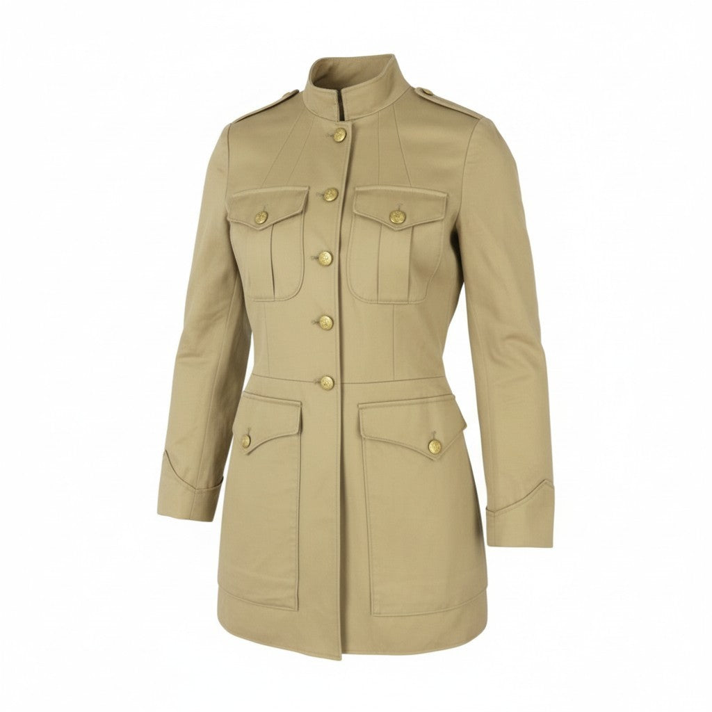 RALPH LAUREN Denim&Supply Women Coat S Beige Military Patch Pocket