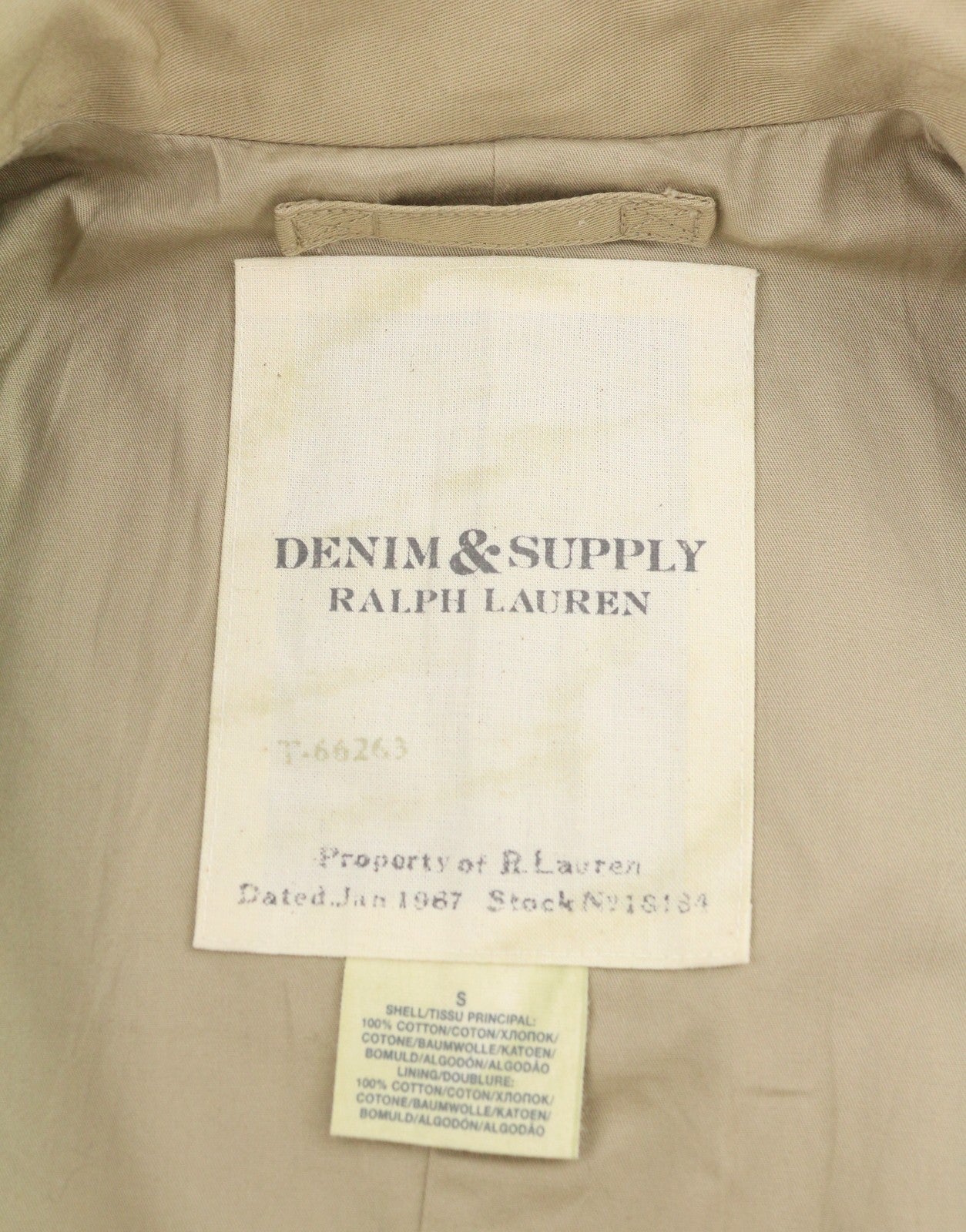 RALPH LAUREN Denim&Supply Women Coat S Beige Military Patch Pocket