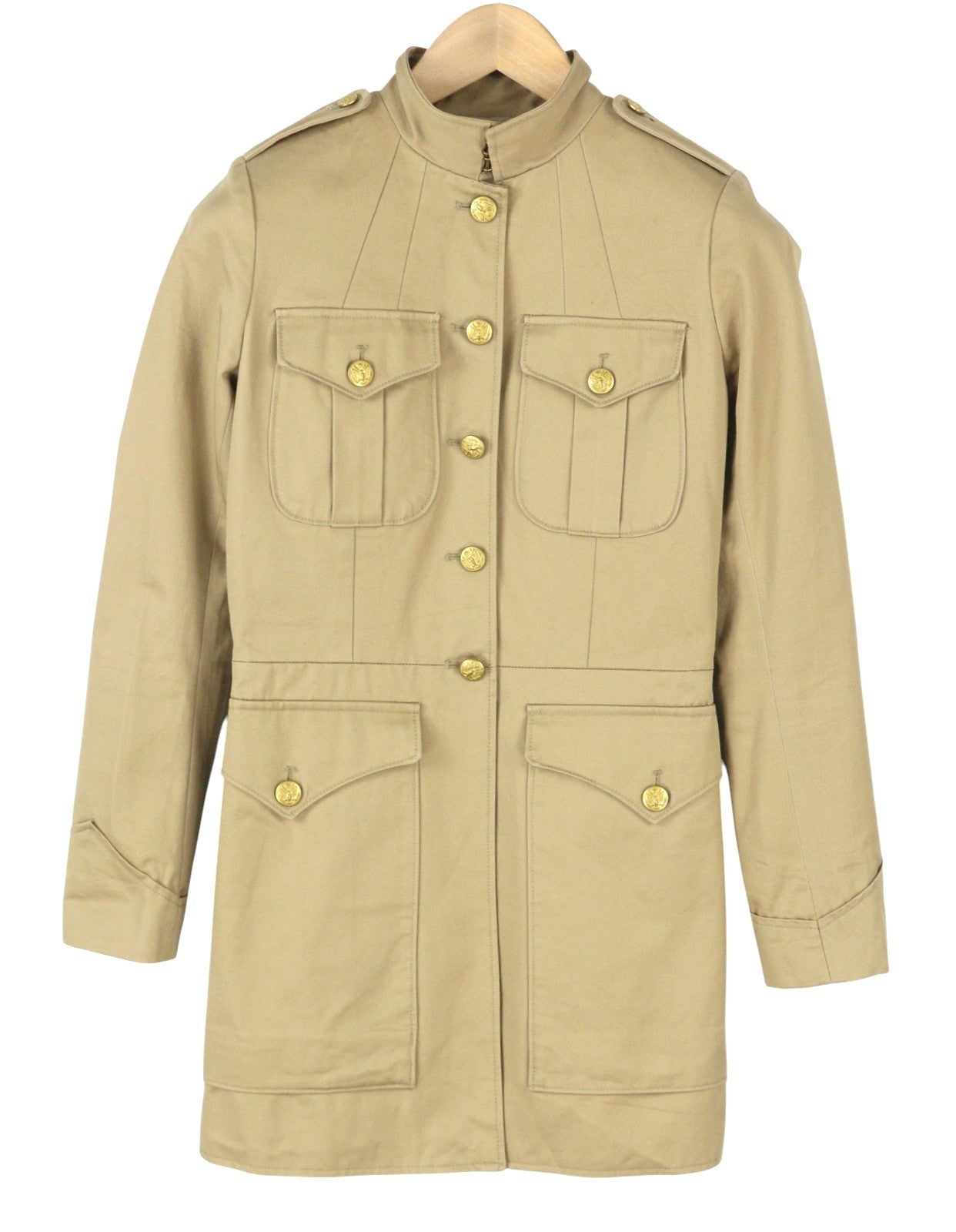 RALPH LAUREN Denim&Supply Women Coat S Beige Military Patch Pocket