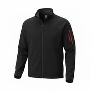 SALOMON Men Jacket M Black Clima Wind High Neck Fleece Lined
