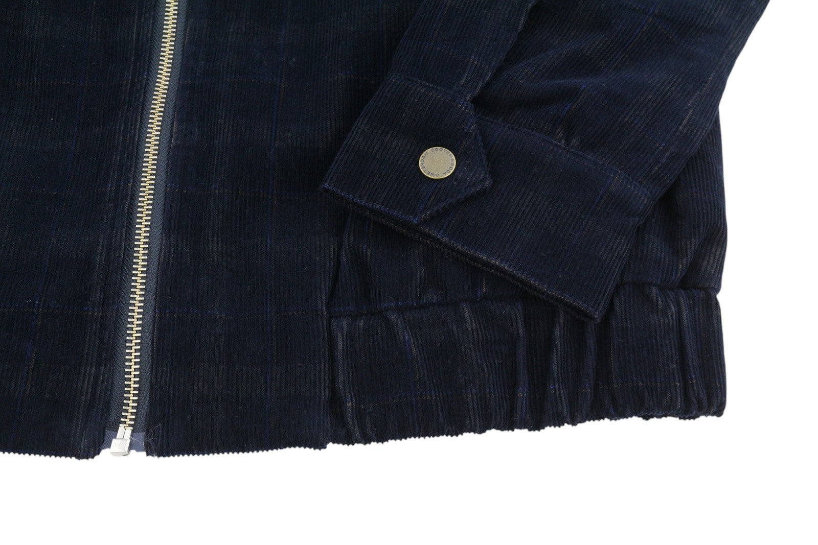 SCOTCH & SODA Men Coat M Dark Blue Corduroy Plaid Full Zip