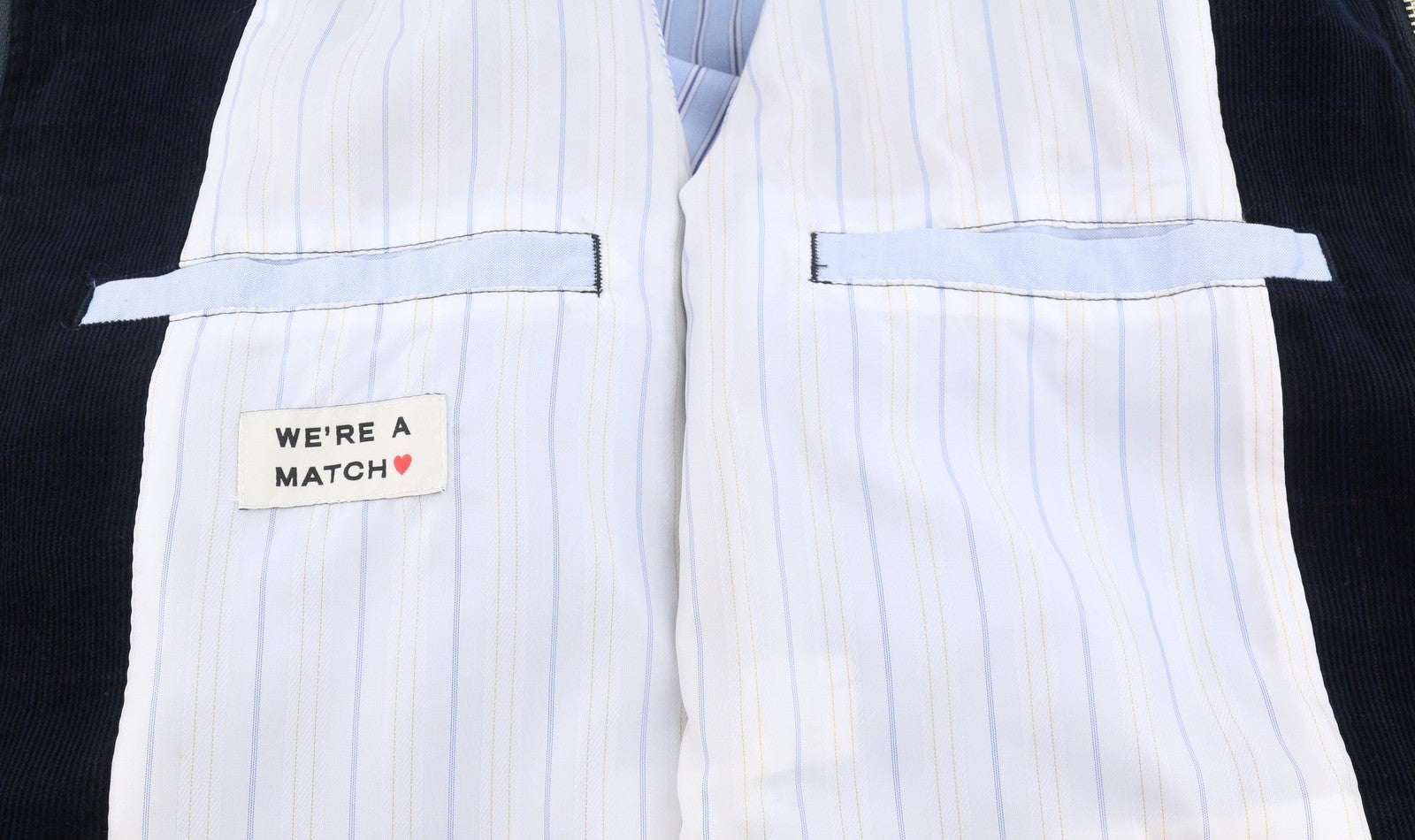 SCOTCH & SODA Men Coat M Dark Blue Corduroy Plaid Full Zip