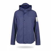 SCOTCH & SODA Men Jacket M Blue Plaid Hooded Full Zip Lightweight