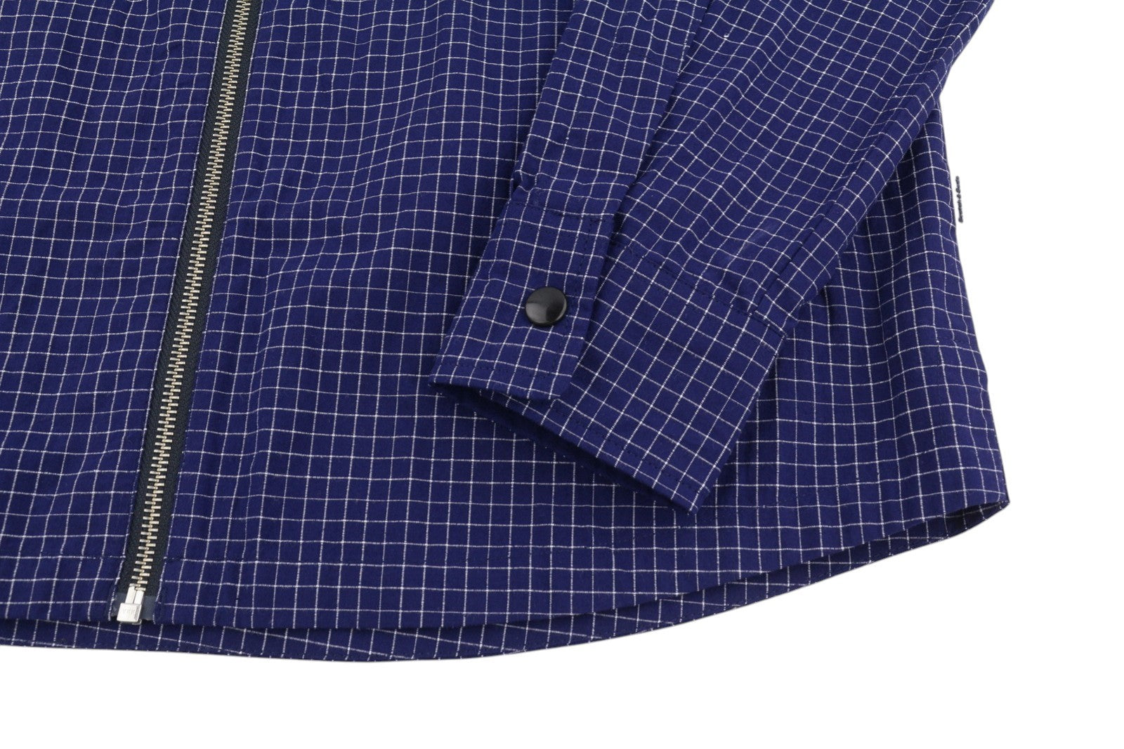 SCOTCH & SODA Men Jacket M Blue Plaid Hooded Full Zip Lightweight