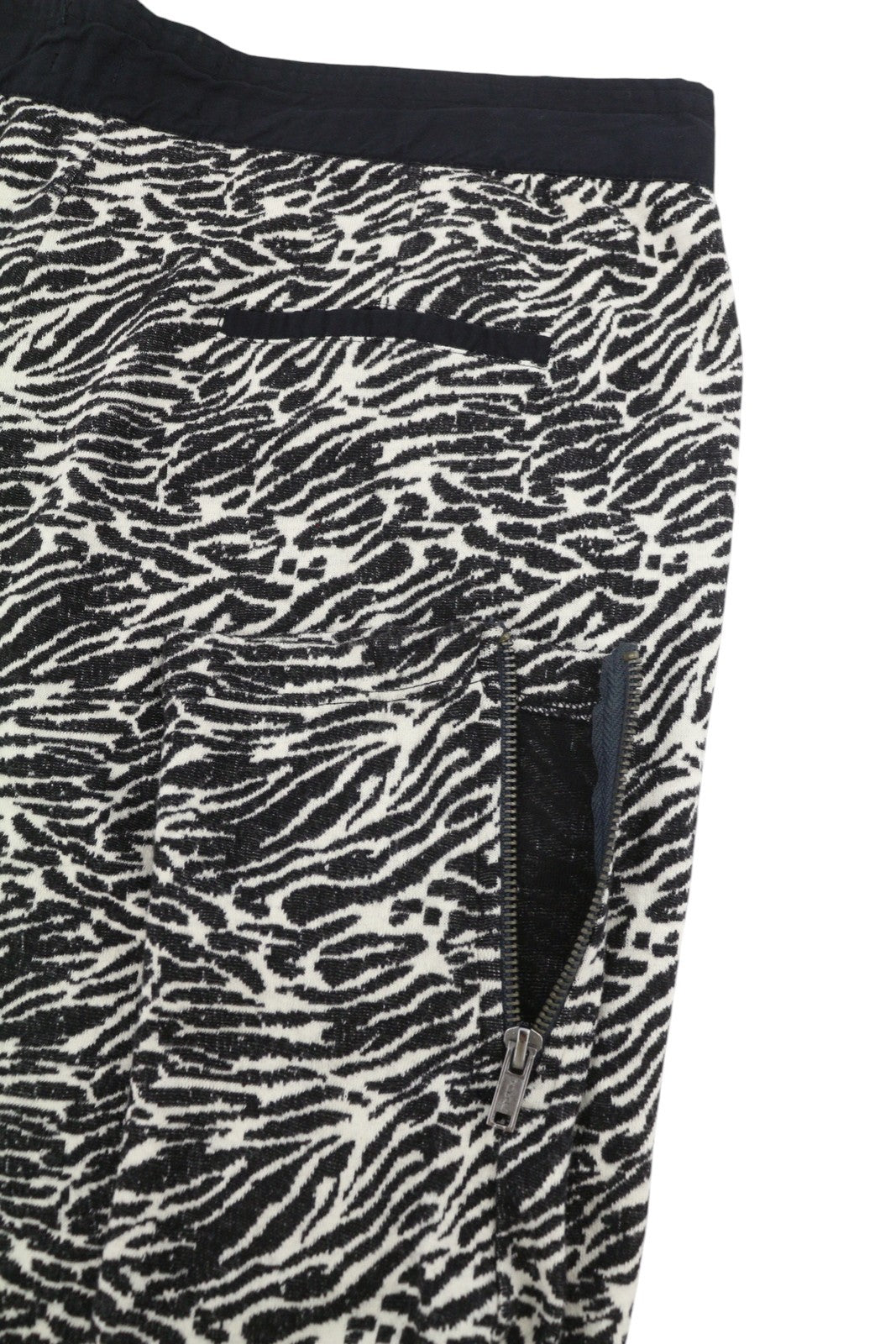 MAISON SCOTCH Women Trousers M Black Zebra Zip Bottom Sweatpants