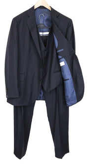 SUITSUPPLY La Spalla Men Suit UK54R Navy Perennial S110s 3-Piece Slim Pure Wool