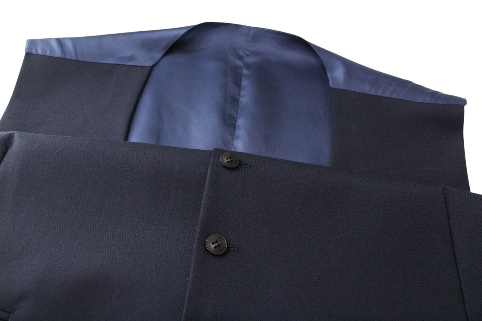 SUITSUPPLY La Spalla Men Suit UK54R Navy Perennial S110s 3-Piece Slim Pure Wool
