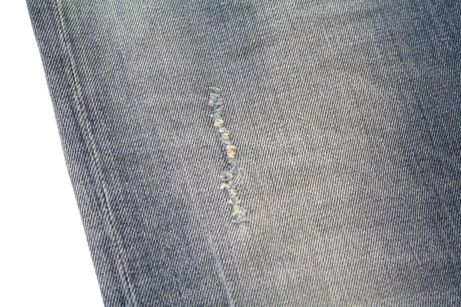 TAKESHY KUROSAWA TK75 Men Jeans W30 Blue Slim Distress Stretch Button-Fly