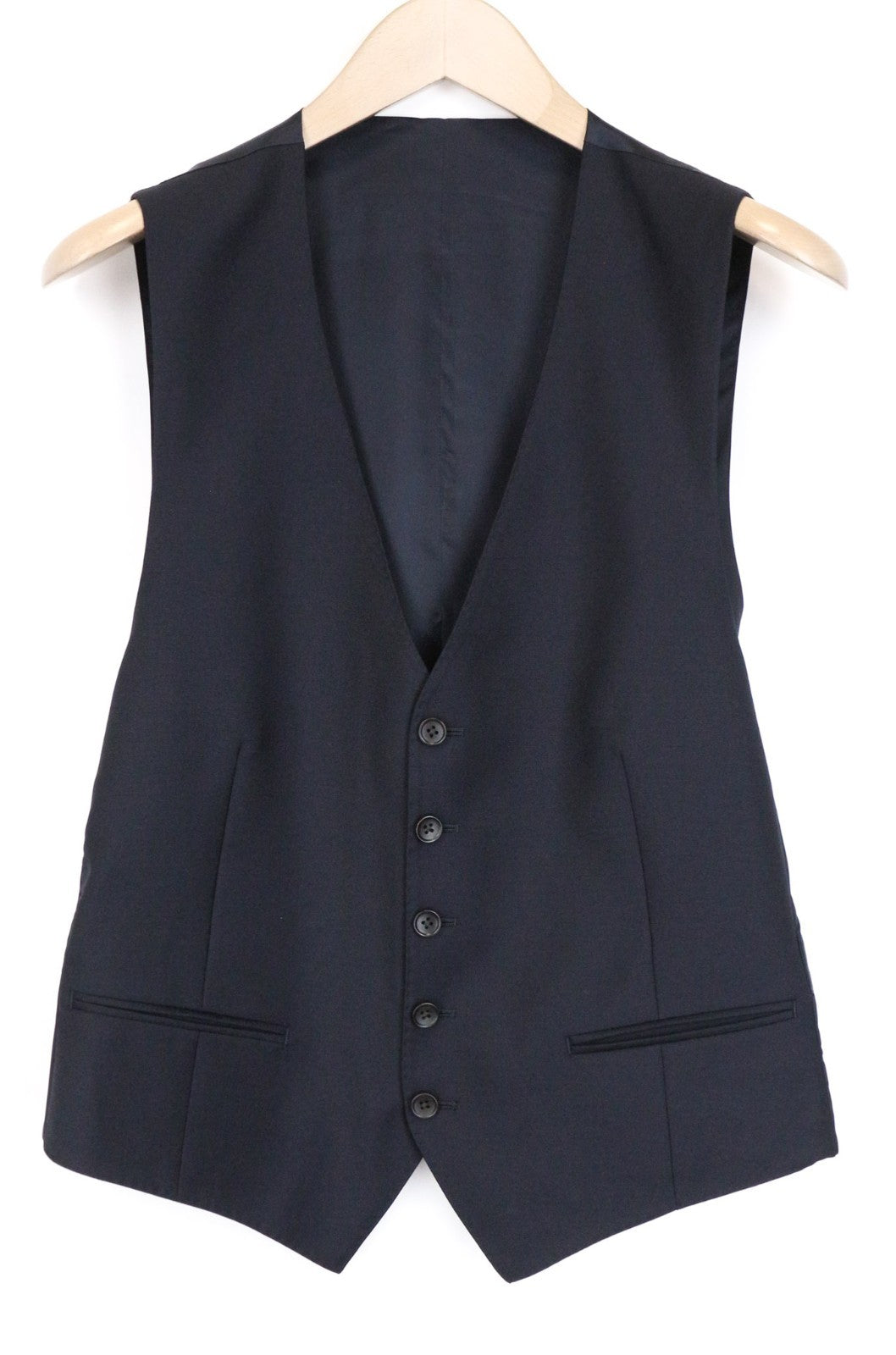 SUITSUPPLY Ferrara Men Suit UK38S Navy Blue 2-Piece Formal Slim Cut Pure Wool