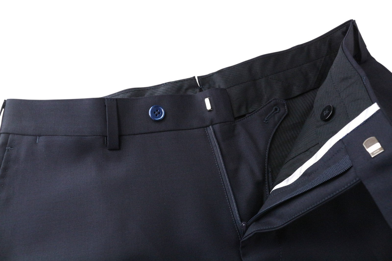 SUITSUPPLY Ferrara Men Suit UK38S Navy Blue 2-Piece Formal Slim Cut Pure Wool