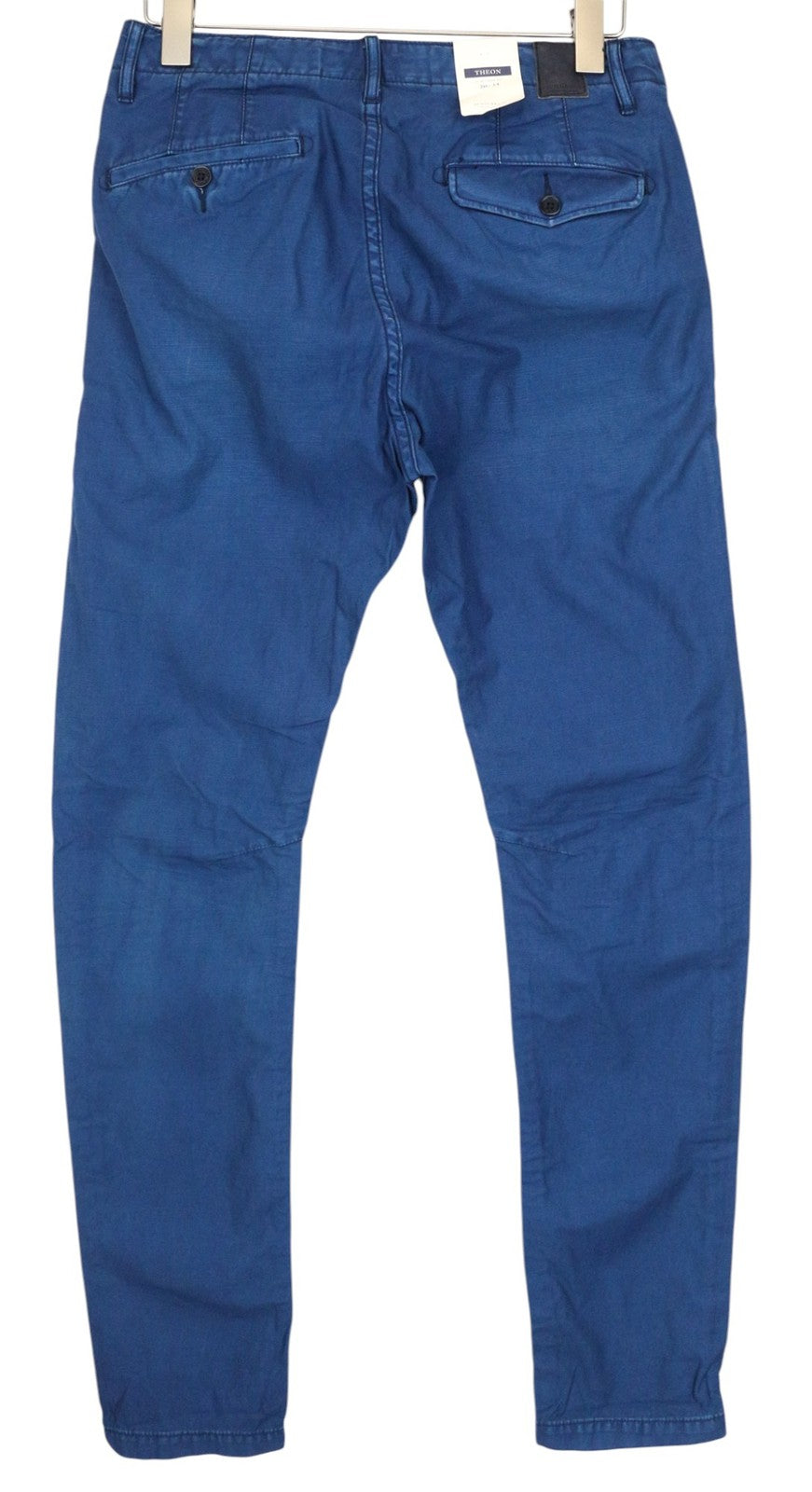 SCOTCH & SODA Theon Men Trousers W30/L34 Blue Dyed Loose Taper Chino