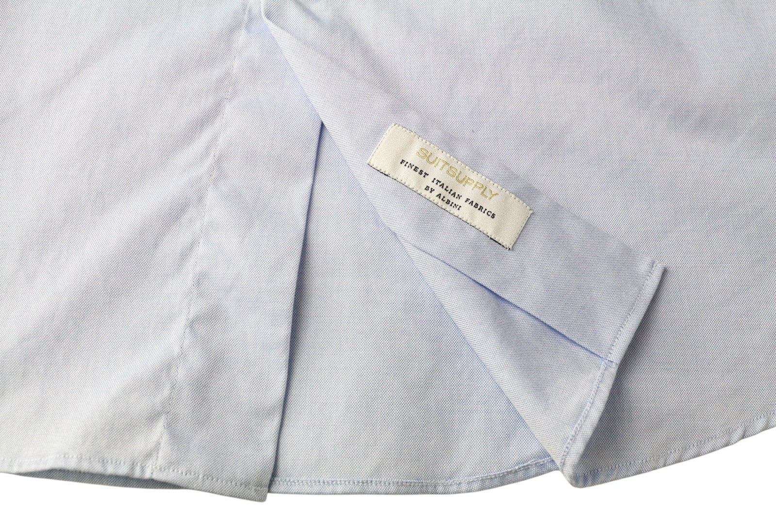 SUITSUPPLY Men Shirt 39/15 1/2 Extra Slim Blue Pure Cotton Cutaway Long Sleeve