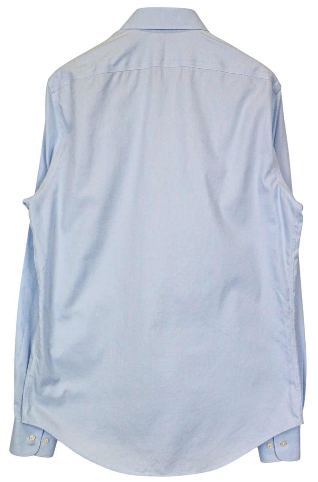 SUITSUPPLY Men Shirt 42L/16 1/2L Slim Blue Pure Cotton Button-Up Formal Twill