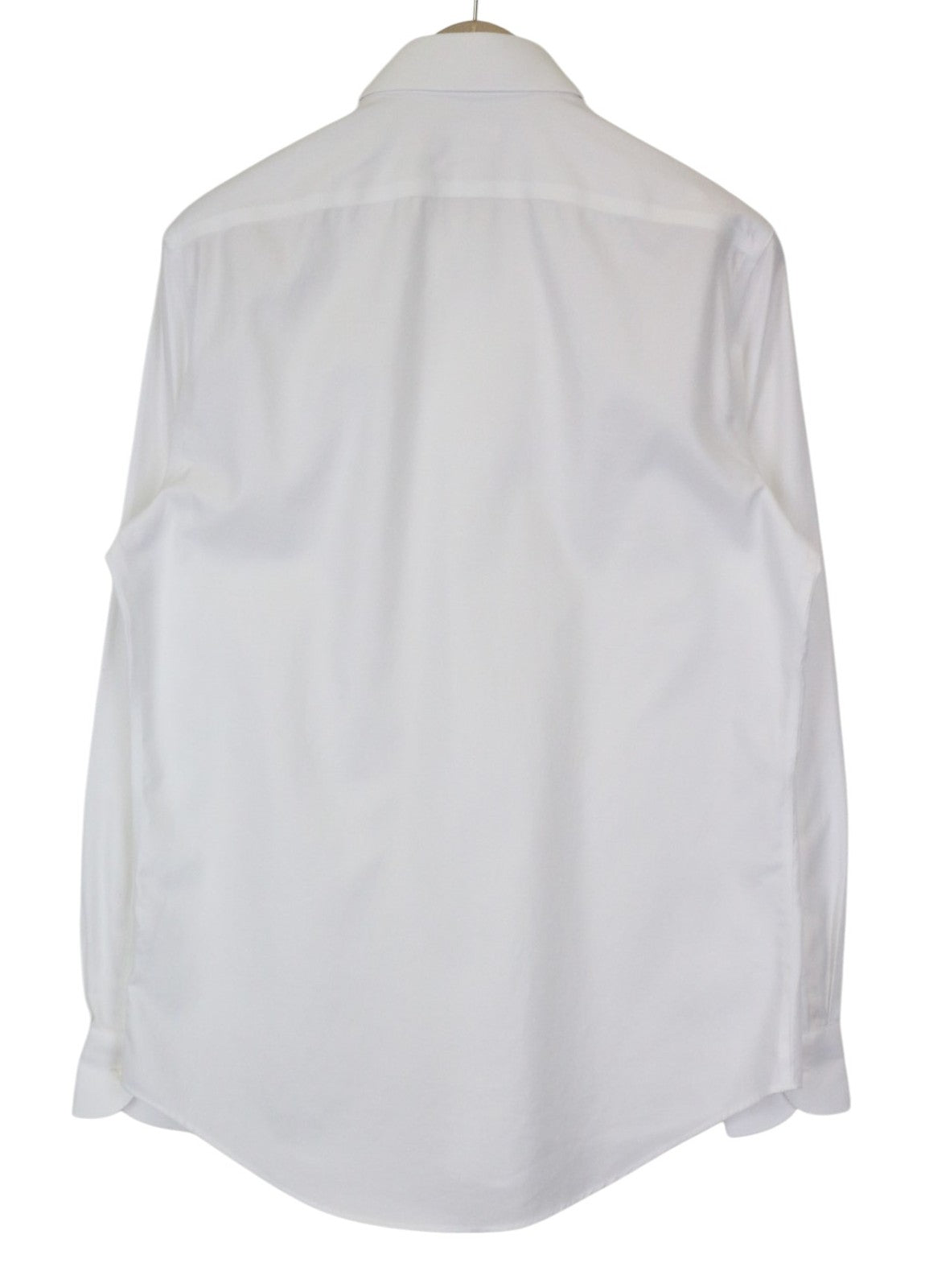 SUITSUPPLY Traveller Men Shirt 40/15 3/4 Slim White Pure Cotton Button-Up Twill