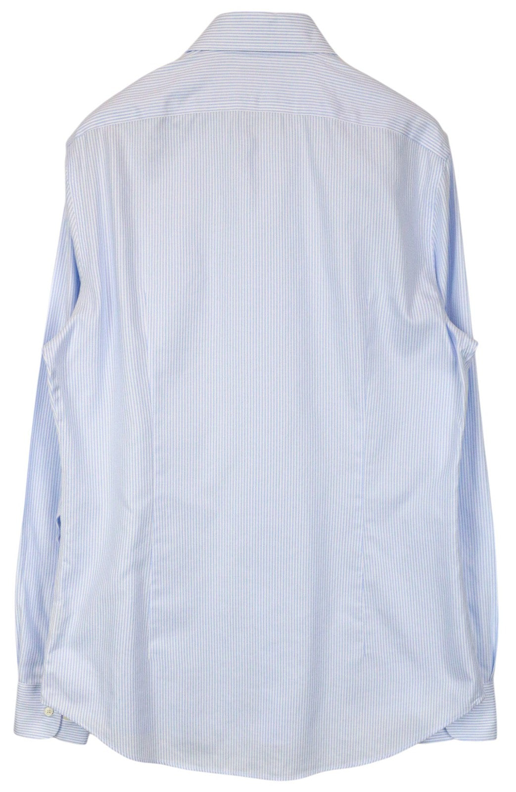 SUITSUPPLY Men Shirt 43L/17L Extra Slim Blue Pure Cotton Striped Formal