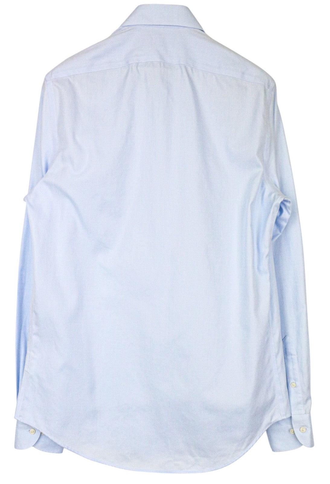 SUITSUPPLY Men Shirt 40L/15 3/4L Slim Fit Blue Pure Cotton Cutaway Twill