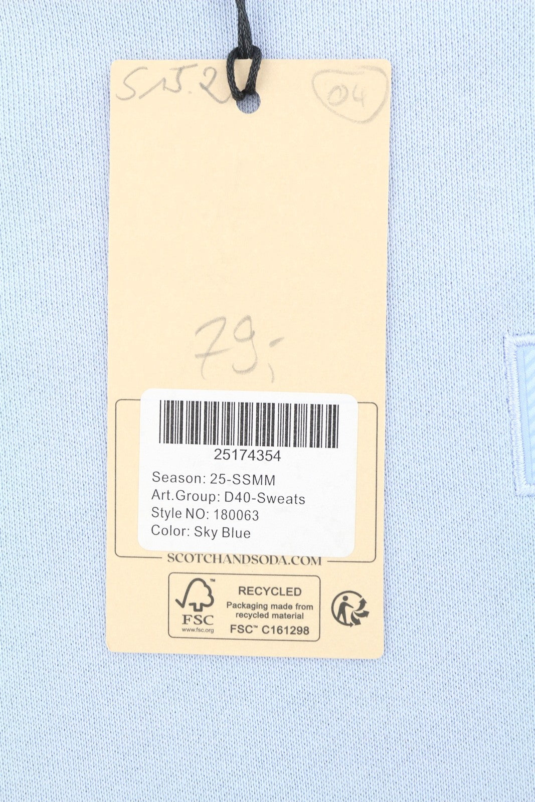 Blue Cotton Sweatshirt