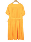 Yellow Polyester Dress