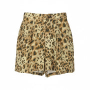 Brown Viscose Shorts