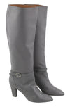 Grey Leather Shoes