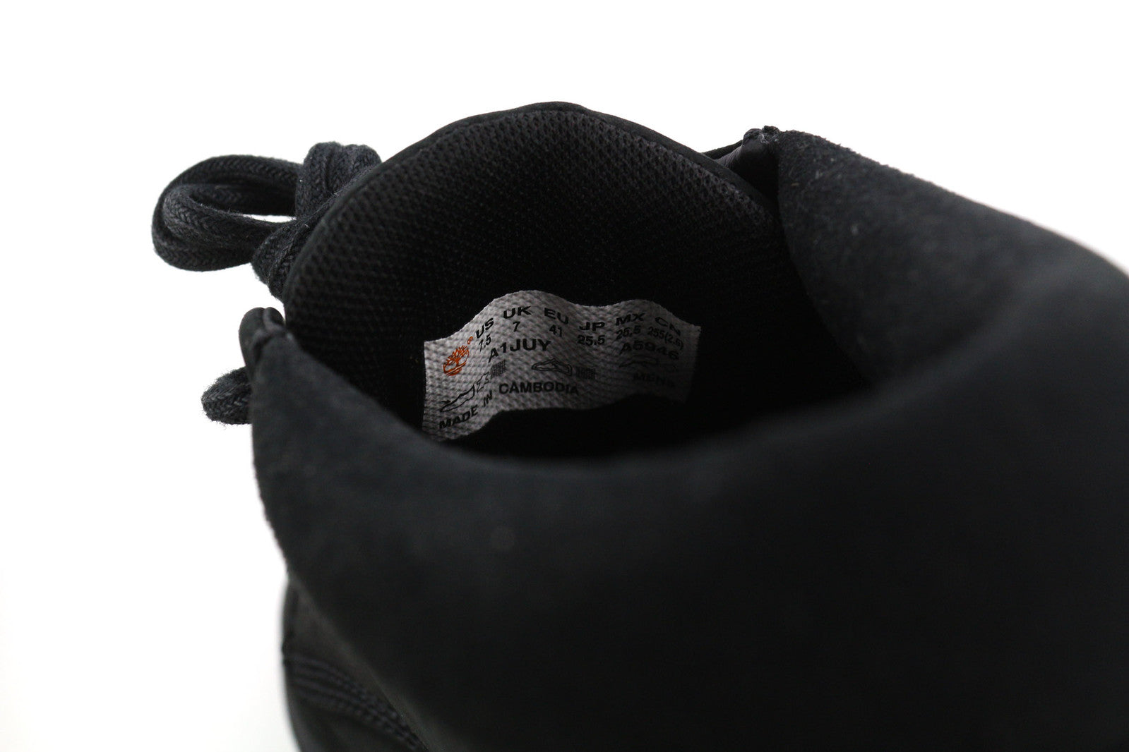 TIMBERLAND A1JUY Men Boots EU40/41 Black Leather Lace Up Ankle Almond Toe