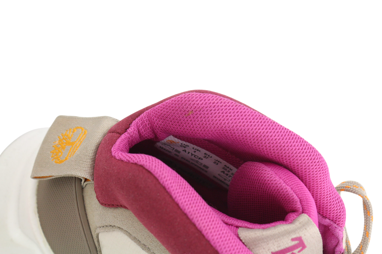 TIMBERLAND A1YCP Women Boots EU37/37.5 Ankle Top Lace Almond Toe Logo ReBOTL