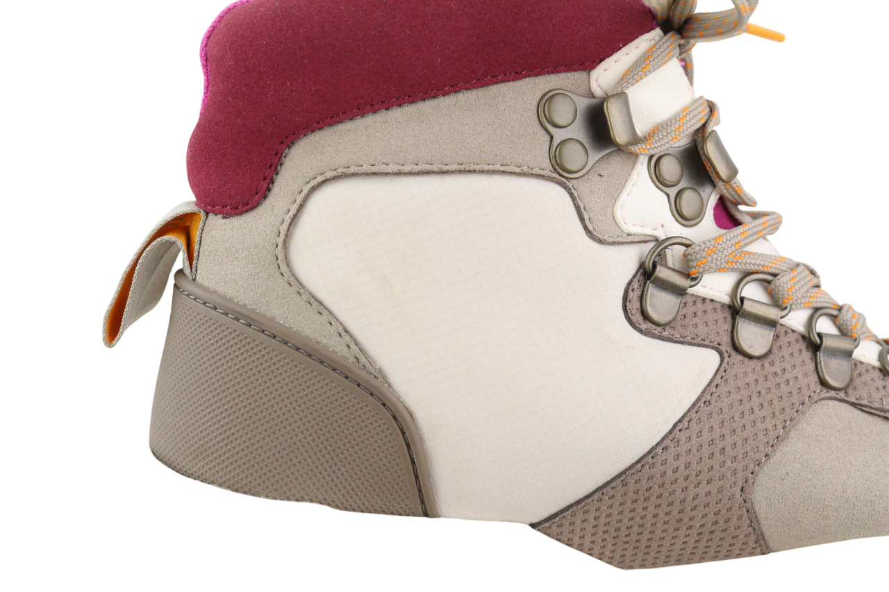 TIMBERLAND A1YCP Women Boots EU37/37.5 Ankle Top Lace Almond Toe Logo ReBOTL