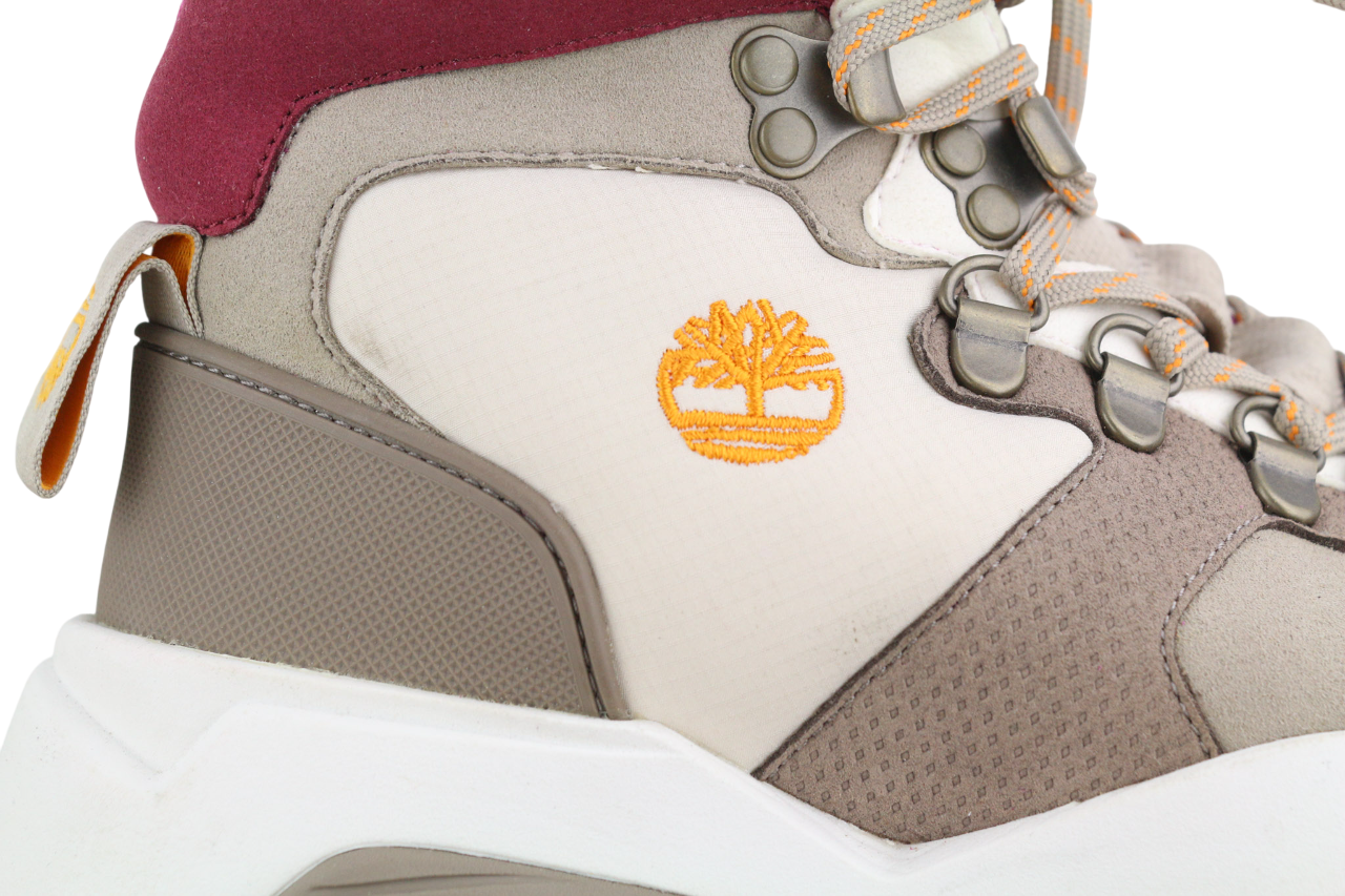 TIMBERLAND A1YCP Women Boots EU37/37.5 Ankle Top Lace Almond Toe Logo ReBOTL